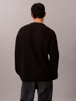 Calvin Klein Lässiger Cardigan aus gerippter Baumwolle^Herren Strickdesigns