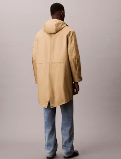 Calvin Klein Lässiger gefütterter Parka aus gebondeter Baumwolle^Herren Mäntel|JackenFrisch Eingetroffen