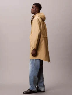 Calvin Klein Lässiger gefütterter Parka aus gebondeter Baumwolle^Herren Mäntel|JackenFrisch Eingetroffen