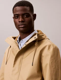 Calvin Klein Lässiger gefütterter Parka aus gebondeter Baumwolle^Herren Mäntel|JackenFrisch Eingetroffen