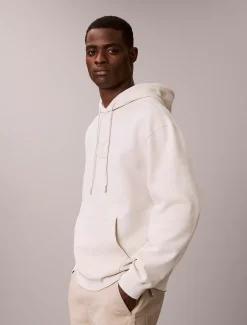 Calvin Klein Lässiger Hoodie aus Fleece mit Monogramm-Logoaufnäher^Herren Hoodies & Sweatshirts