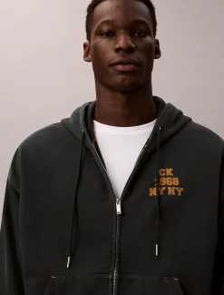 Calvin Klein Lässiger Hoodie aus Fleece mit grafischem Logo^Herren Hoodies & Sweatshirts