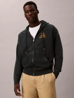 Calvin Klein Lässiger Hoodie aus Fleece mit grafischem Logo^Herren Hoodies & Sweatshirts