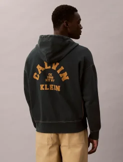 Calvin Klein Lässiger Hoodie aus Fleece mit grafischem Logo^Herren Hoodies & Sweatshirts