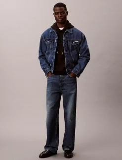 Calvin Klein Lässiger Hoodie aus Fleece mit Monogramm-Logoaufnäher^Herren Hoodies & Sweatshirts