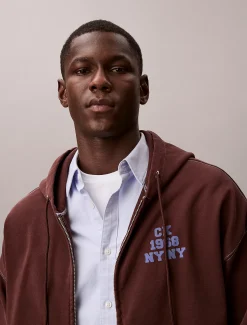 Calvin Klein Lässiger Hoodie aus Fleece mit grafischem Logo^Herren Hoodies & Sweatshirts