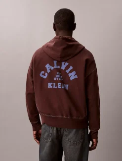 Calvin Klein Lässiger Hoodie aus Fleece mit grafischem Logo^Herren Hoodies & Sweatshirts