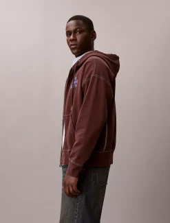 Calvin Klein Lässiger Hoodie aus Fleece mit grafischem Logo^Herren Hoodies & Sweatshirts