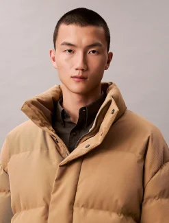 Calvin Klein Lässiger, langer Daunen-Steppmantel^Herren Mäntel|Stepp Jacken