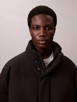 Calvin Klein Lässiger, langer Daunen-Steppmantel^Herren Mäntel|Stepp Jacken