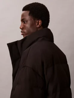 Calvin Klein Lässiger, langer Daunen-Steppmantel^Herren Mäntel|Stepp Jacken