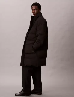Calvin Klein Lässiger, langer Daunen-Steppmantel^Herren Mäntel|Stepp Jacken