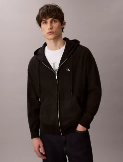 Calvin Klein Lässiger Monogramm-Hoodie mit Reißverschluss^Herren Hoodies & Sweatshirts