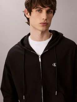 Calvin Klein Lässiger Monogramm-Hoodie mit Reißverschluss^Herren Hoodies & Sweatshirts
