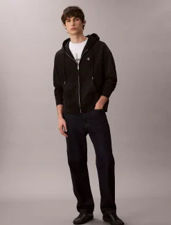 Calvin Klein Lässiger Monogramm-Hoodie mit Reißverschluss^Herren Hoodies & Sweatshirts