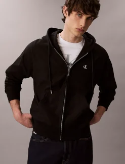Calvin Klein Lässiger Monogramm-Hoodie mit Reißverschluss^Herren Hoodies & Sweatshirts