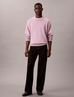 Calvin Klein Lässiger Monogramm-Pullover aus Baumwolle^Herren Strickdesigns