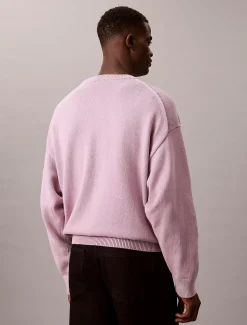 Calvin Klein Lässiger Monogramm-Pullover aus Baumwolle^Herren Strickdesigns