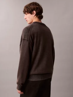 Calvin Klein Lässiger Monogramm-Pullover aus Baumwolle^Herren Strickdesigns