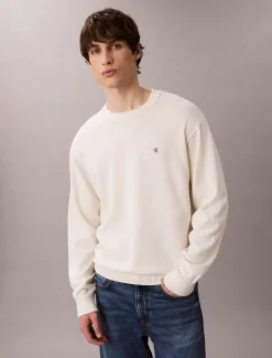 Calvin Klein Lässiger Monogramm-Pullover aus Baumwolle^Herren Strickdesigns