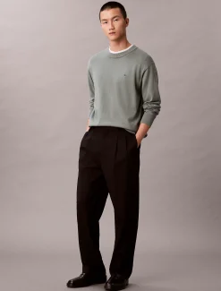 Calvin Klein Lässiger Monogramm-Pullover aus Baumwolle^Herren Strickdesigns