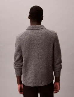 Calvin Klein Lässiger Polo-Pullover aus Wollgemisch^Herren Strickdesigns