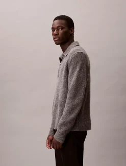 Calvin Klein Lässiger Polo-Pullover aus Wollgemisch^Herren Strickdesigns