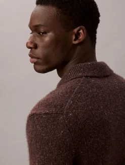 Calvin Klein Lässiger Polo-Pullover aus Wollgemisch^Herren Strickdesigns