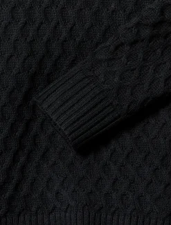 Calvin Klein Lässiger Pullover aus Merinowolle mit Zopfstrick^Damen Strickdesigns