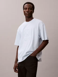 Calvin Klein Lässiges, besticktes Logo-T-Shirt^Herren T-shirts