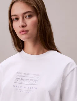 Calvin Klein Lässiges, besticktes Logo-T-Shirt^Damen T-shirts & Tops