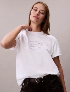 Calvin Klein Lässiges, besticktes Logo-T-Shirt^Damen T-shirts & Tops