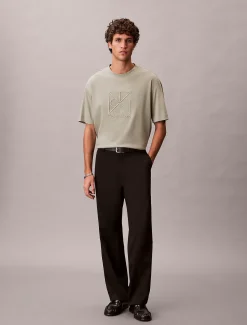 Calvin Klein Lässiges, besticktes Logo-T-Shirt^Herren T-shirts