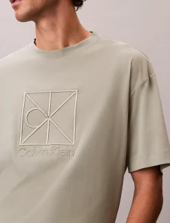 Calvin Klein Lässiges, besticktes Logo-T-Shirt^Herren T-shirts