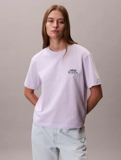 Calvin Klein Lässiges, besticktes Logo-T-Shirt^Damen T-shirts & Tops