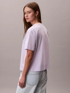 Calvin Klein Lässiges, besticktes Logo-T-Shirt^Damen T-shirts & Tops