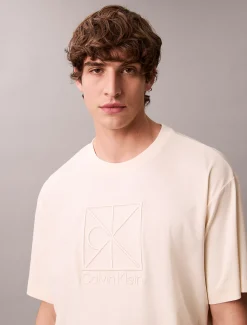 Calvin Klein Lässiges, besticktes Logo-T-Shirt^Herren T-shirts