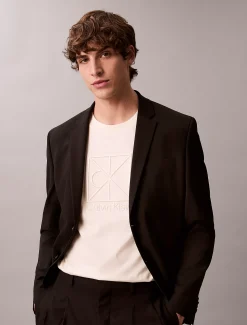 Calvin Klein Lässiges, besticktes Logo-T-Shirt^Herren T-shirts