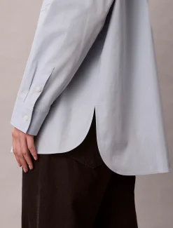Calvin Klein Lässiges Button-Down-Hemd aus Baumwoll-Popeline^Damen Hemden & Blusen|T-shirts & Tops