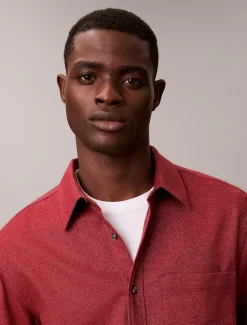 Calvin Klein Lässiges Button-Down-Hemd aus Melangemischung^Herren Hemden & Poloshirts