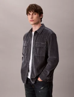 Calvin Klein Lässiges Button-Down-Hemd aus Kordsamt^Herren Hemden & Poloshirts