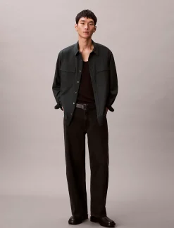 Calvin Klein Lässiges Button-Down-Hemd aus Melange^Herren Hemden & Poloshirts