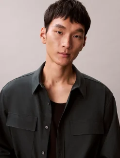 Calvin Klein Lässiges Button-Down-Hemd aus Melange^Herren Hemden & Poloshirts