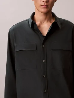 Calvin Klein Lässiges Button-Down-Hemd aus Melange^Herren Hemden & Poloshirts