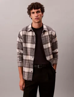 Calvin Klein Lässiges Button-Down-Hemd mit Karomuster aus gekämmter Baumwolle^Herren Hemden & Poloshirts