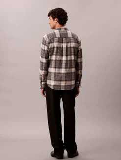 Calvin Klein Lässiges Button-Down-Hemd mit Karomuster aus gekämmter Baumwolle^Herren Hemden & Poloshirts