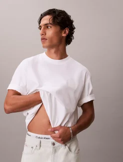 Calvin Klein Lässiges Emblem-Badge-T-Shirt^Herren T-shirts