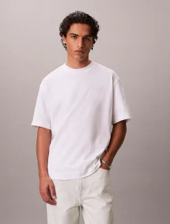 Calvin Klein Lässiges Emblem-Badge-T-Shirt^Herren T-shirts