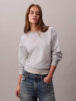 Calvin Klein Lässiges Fleece-Sweatshirt mit Monogramm^Damen Sweatshirts & Hoodies