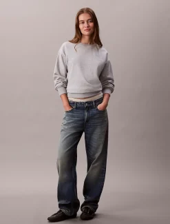 Calvin Klein Lässiges Fleece-Sweatshirt mit Monogramm^Damen Sweatshirts & Hoodies